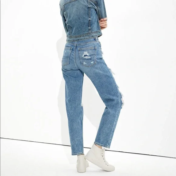 American Eagle Stretch Highest Waist '90s Boyfriend Jean Size 6 Regular NWT - Picture 6 of 8